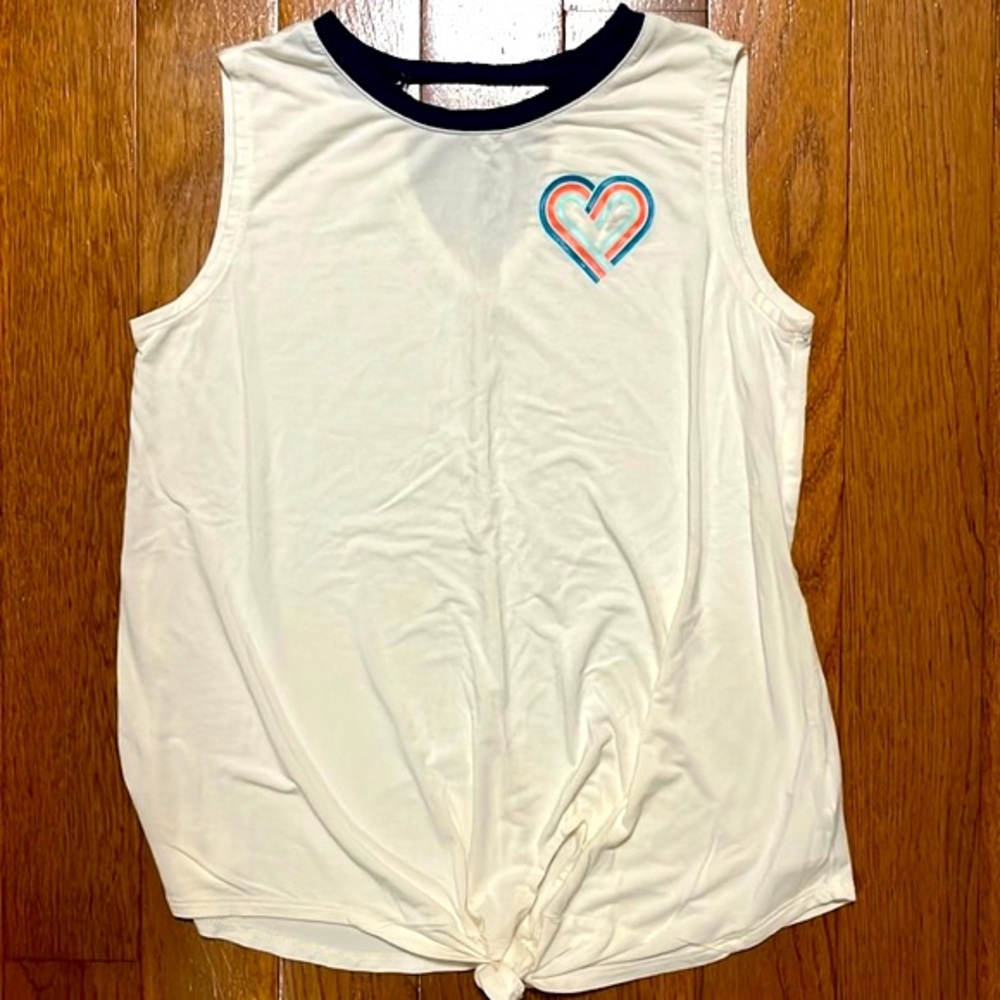 Old Navy twist front heart tank girls 10/12